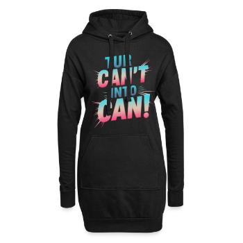 de ne pas pouvoir devient être capable - Sweat-shirt à capuche long Femme - noir - Devant