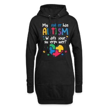 Autismus Awareness Day Autist Geschenk - Hoodie-Kleid - Schwarz - Vorne