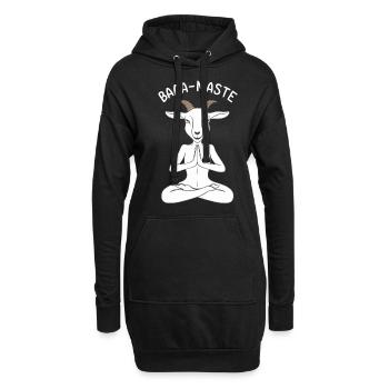 Baaa-Maste Chèvre Yoga Relaxation - Sweat-shirt à capuche long Femme - noir - Devant