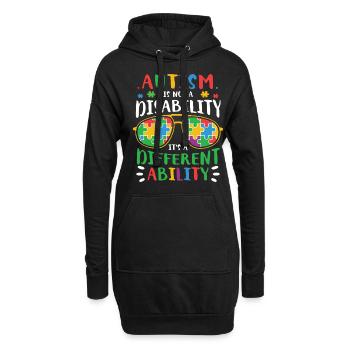 Autismus Awareness Day Autist Geschenk - Hoodie-Kleid - Schwarz - Vorne
