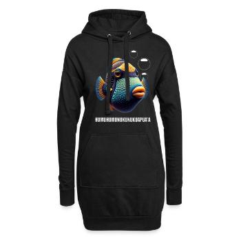 Humuhumunukunukuapua’a pousseur de récif hawaïen - Sweat-shirt à capuche long Femme - noir - Devant