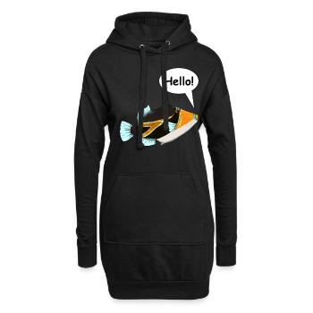 Humuhumunukunukuapua'a Hawaiianischer Riff-Drücker - Hoodie-Kleid - Schwarz - Vorne