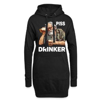 Piss Drinker 46 - Hoodie-Kleid - Schwarz - Vorne