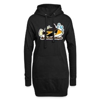 Humuhumunukunukuapua'a Hawaiianischer Riff-Drücker - Hoodie-Kleid - Schwarz - Vorne