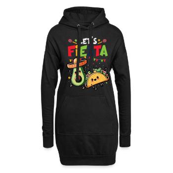 Avocado Guacamole Vegan Geschenk - Hoodie-Kleid - Schwarz - Vorne