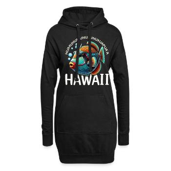 Humuhumunukunukuapua'a Hawaii-Riff-Drückerfisch - Hoodie-Kleid - Schwarz - Vorne