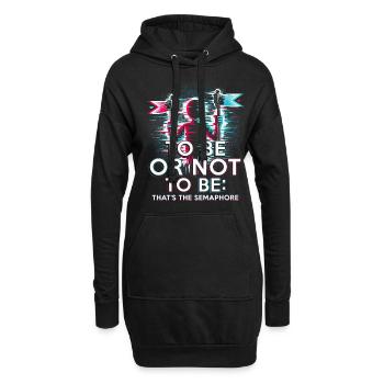 Robotik Ingenieur It's The Semaphore - Hoodie-Kleid - Schwarz - Vorne