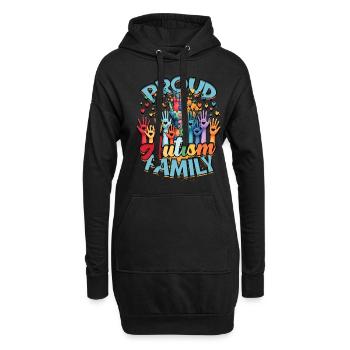 Autist Autistisch Autismus Proud Autism Family - Hoodie-Kleid - Schwarz - Vorne