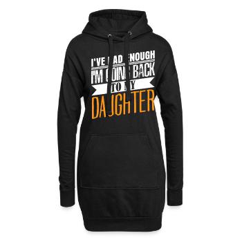 Fille Filles Père Papa - Sweat-shirt à capuche long Femme - noir - Devant