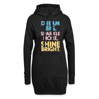 Rêves Grand Brillance Lumineux Lumière Forte - Sweat-shirt à capuche long Femme - noir - Devant