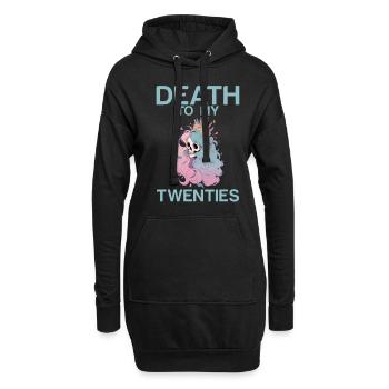 Death To My Twenties 2 - Hoodie-Kleid - Schwarz - Vorne