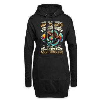 Hawaiian triggerfish Humuhumunukunukuapua'a - Hoodie Dress - black - Front