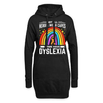 Dyslexie Legasthenie Legastheniker - Hoodie-Kleid - Schwarz - Vorne