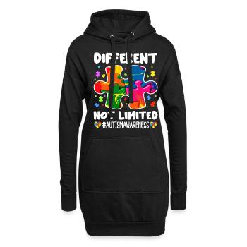 Autisme Autiste Autiste - Sweat-shirt à capuche long Femme - noir - Devant