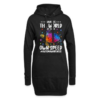 Autisme Autiste Autiste - Sweat-shirt à capuche long Femme - noir - Devant