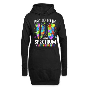 Autisme Autiste Autiste - Sweat-shirt à capuche long Femme - noir - Devant
