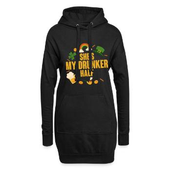 Elle est ma moitié ivre 2 - Sweat-shirt à capuche long Femme - noir - Devant