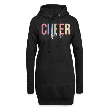 Pom-pom girl féminine pom-pom girl - Sweat-shirt à capuche long Femme - noir - Devant