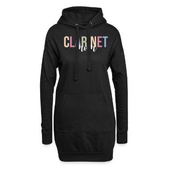 Clarinettiste Clarinettiste - Sweat-shirt à capuche long Femme - noir - Devant