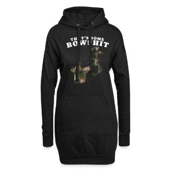 Bogensport Bogenschütze Bogenschießen Pfeil Bogen - Hoodie-Kleid - Schwarz - Vorne