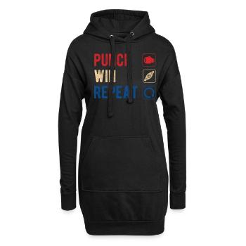 Boxen Martial Arts Boxing Box Club Boxer - Hoodie-Kleid - Schwarz - Vorne