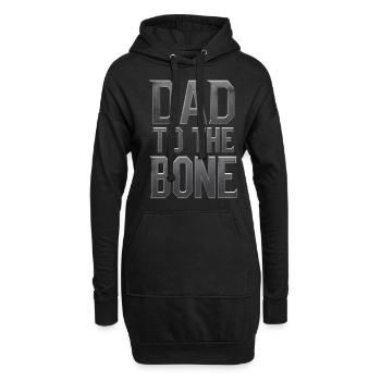 Motif de papa à l’os pour les pères - Sweat-shirt à capuche long Femme - noir - Devant