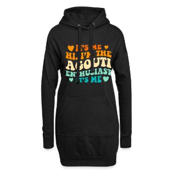 Witziger Agouti Spruch - Hoodie-Kleid - Schwarz - Vorne