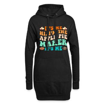 Funny Apple Pie Saying - Hoodie Dress - black - Front