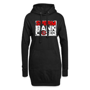 Vasectomie Banque de sperme fermée - Sweat-shirt à capuche long Femme - noir - Devant