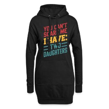 Tu ne peux pas me faire peur, j’en ai deux - Sweat-shirt à capuche long Femme - noir - Devant