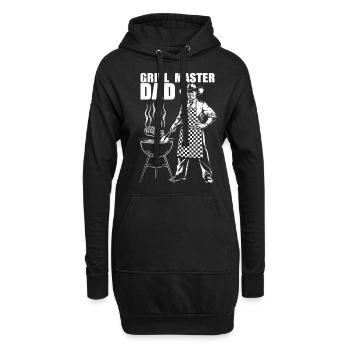 Grillmeister und Stolzer Vater - Hoodie-Kleid - Schwarz - Vorne