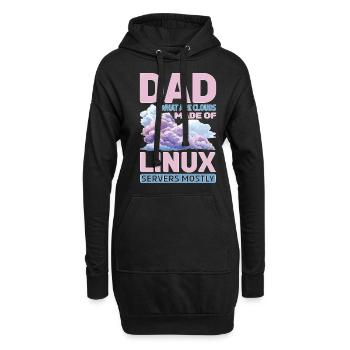De quoi sont faits les nuages, les serveurs Linux principalement 32 - Sweat-shirt à capuche long Femme - noir - Devant
