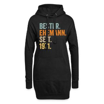 Valentinstag Bester Ehemann Seit 1971 - Hoodie-Kleid - Schwarz - Vorne