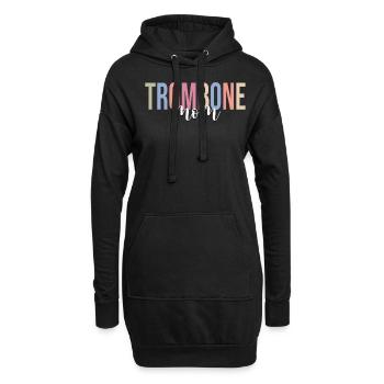 Posaunist Jazzmusik Marching Band - Hoodie-Kleid - Schwarz - Vorne