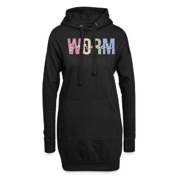 Vermiculture Worm Farming - Sweat-shirt à capuche long Femme - noir - Devant