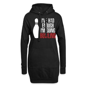 Bowling Ball Bowling Pin Ten-Pin Bowling - Hoodie-Kleid - Schwarz - Vorne