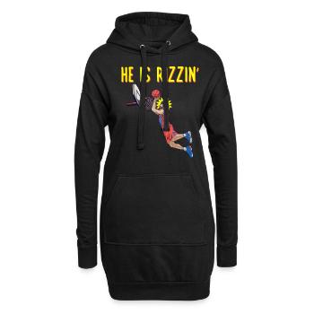 He is risen! Outfit für Ostern, Basketball Jesus - Hoodie-Kleid - Schwarz - Vorne