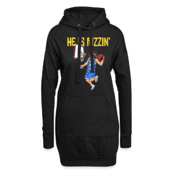 He is risen! Outfit für Ostern, Basketball Jesus - Hoodie-Kleid - Schwarz - Vorne