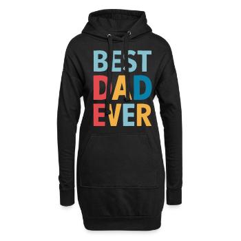 Bester Papa Aller Zeiten Farbenfroh - Hoodie-Kleid - Schwarz - Vorne