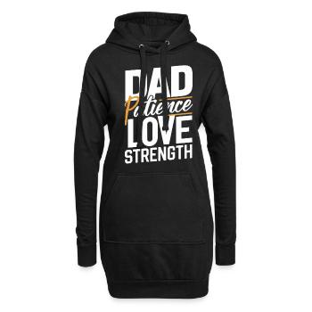 Stärke Liebe Geduld - Ehre Deinen Vater - Hoodie-Kleid - Schwarz - Vorne