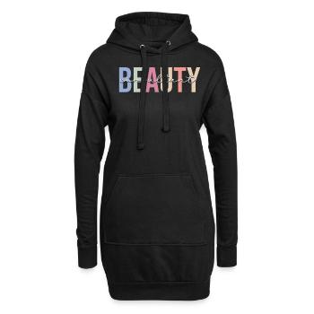 Make-up-Liebhaber - Hoodie-Kleid - Schwarz - Vorne