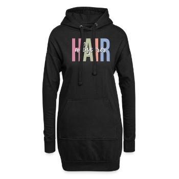 Coiffeur Coiffeur - Sweat-shirt à capuche long Femme - noir - Devant