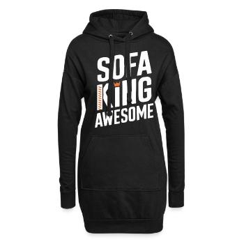 Canapé King Graphismes impressionnants - Sweat-shirt à capuche long Femme - noir - Devant