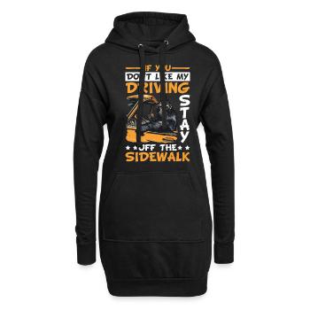 Si vous n’aimez pas ma conduite, restez à l’écart du trottoir 14 - Sweat-shirt à capuche long Femme - noir - Devant