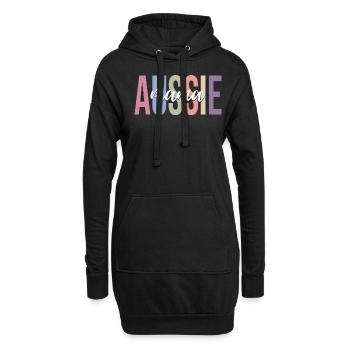 Berger australien chien amoureux des chiens Maman - Sweat-shirt à capuche long Femme - noir - Devant
