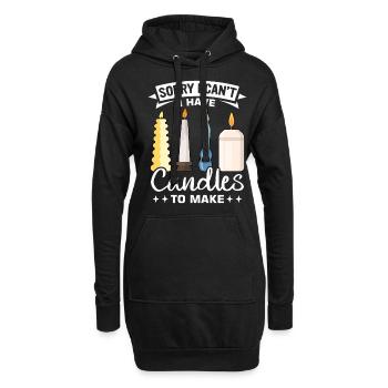 Drôle de fabricant de bougies Candle Maker Saying - Sweat-shirt à capuche long Femme - noir - Devant