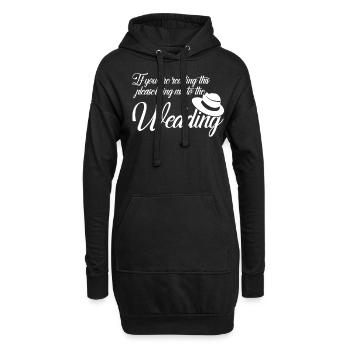 Bride Groomsmen Groom Wedding - Hoodie-Kleid - Schwarz - Vorne
