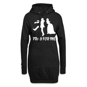 Wedding Bride Groomsmen Groom - Hoodie-Kleid - Schwarz - Vorne