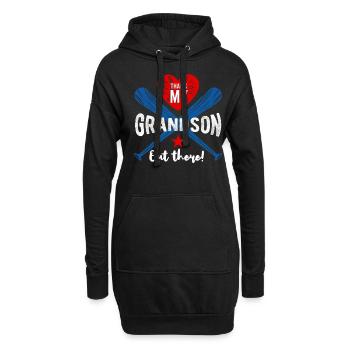 Großvater "Das Ist Mein Enkel Da Draußen" Baseball - Hoodie-Kleid - Schwarz - Vorne