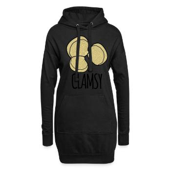 Coquillages Palourdes Coquillages Palourdes Maladroit - Sweat-shirt à capuche long Femme - noir - Devant